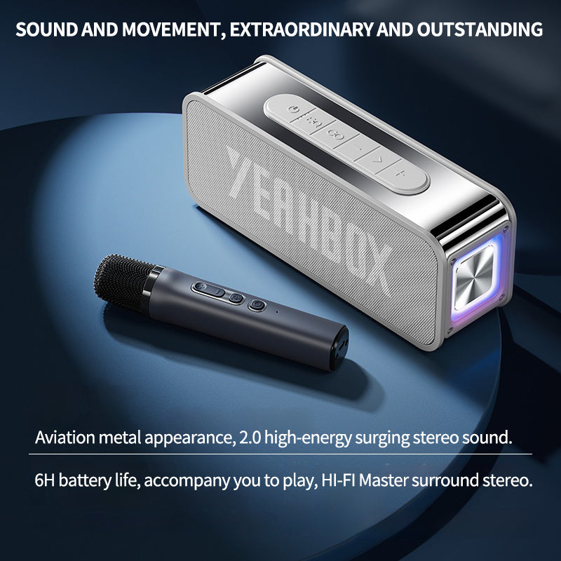 مكبر صوت بلوتوث محمول من YEAHBOX، صوت قوي 60 وات وباس عميق، مقاوم للماء IPX6، يدعم مدخل بلوتوث/Aux/TF Card/U Disk، 60 وات من مكبرات الصوت المتعددة للمنزل، في الهواء الطلق والسفر