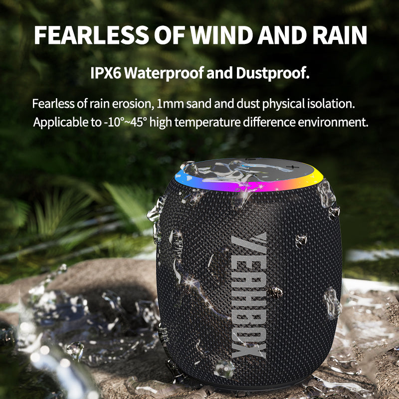 YEAHBOX Portable Audio Bluetooth Speaker, Mini Wireless Speaker Car Subwoofer, Dual Pairing for Home/Outdoor/Party