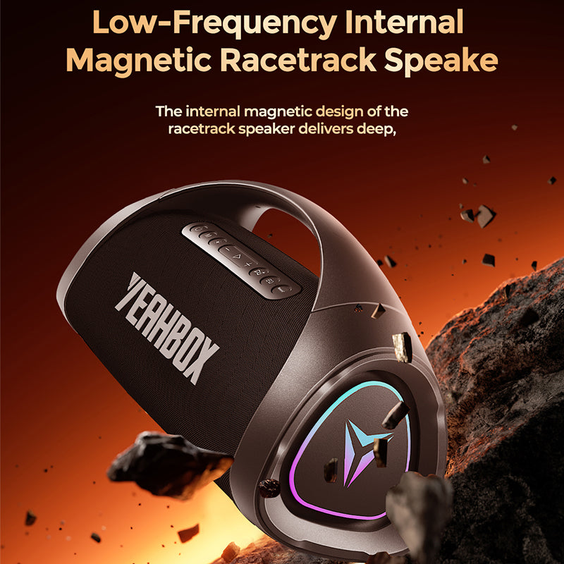 YEAHBOX Portable Bluetooth Speaker, 200W Wireless Outdoor Speaker, Large Loud with Deep Bass, IPX67 Waterproof Speaker with Subwoofer/Power Bank/EQ, Bluetooth/TF/AUX/U Disk Input