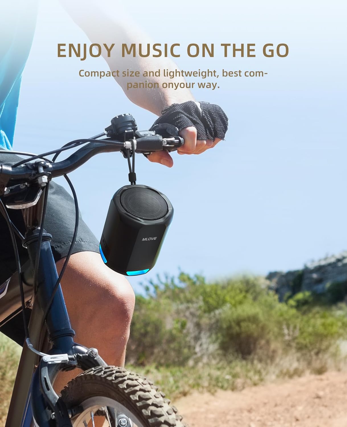 Small Waterproof Wireless Speaker, 20W Portable Shower Speaker with LED Lights, Micro SD Card Slot, USB-C, TWS, Long Battery Life & Strap for Outdoor, christmas 2024 ornament