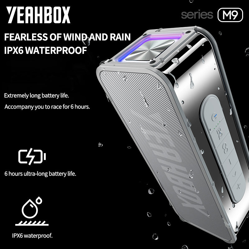 مكبر صوت بلوتوث محمول من YEAHBOX، صوت قوي 60 وات وباس عميق، مقاوم للماء IPX6، يدعم مدخل بلوتوث/Aux/TF Card/U Disk، 60 وات من مكبرات الصوت المتعددة للمنزل، في الهواء الطلق والسفر