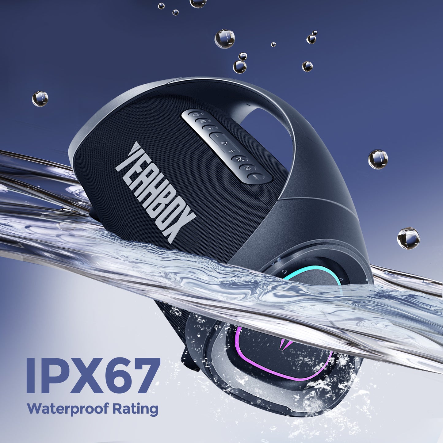 YEAHBOX Portable Bluetooth Speaker, 200W Wireless Outdoor Speaker, Large Loud with Deep Bass, IPX67 Waterproof Speaker with Subwoofer/Power Bank/EQ, Bluetooth/TF/AUX/U Disk Input