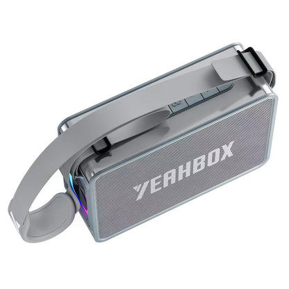مكبر صوت بلوتوث محمول مقاوم للماء من YEAHBOX، مكبر صوت لاسلكي مع مضخم صوت، صوت ستيريو عالي، جهير عميق، مكبرات صوت خارجية بتقنية بلوتوث 5.0 للمسبح والشاطئ والأنشطة الخارجية والحفلات والهدايا 