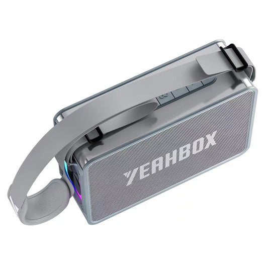 مكبر صوت بلوتوث محمول مقاوم للماء من YEAHBOX، مكبر صوت لاسلكي مع مضخم صوت، صوت ستيريو عالي، جهير عميق، مكبرات صوت خارجية بتقنية بلوتوث 5.0 للمسبح والشاطئ والأنشطة الخارجية والحفلات والهدايا 