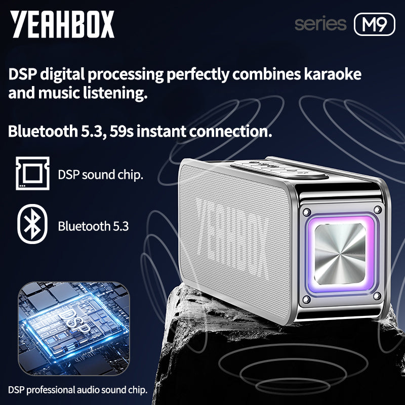 مكبر صوت بلوتوث محمول من YEAHBOX، صوت قوي 60 وات وباس عميق، مقاوم للماء IPX6، يدعم مدخل بلوتوث/Aux/TF Card/U Disk، 60 وات من مكبرات الصوت المتعددة للمنزل، في الهواء الطلق والسفر 